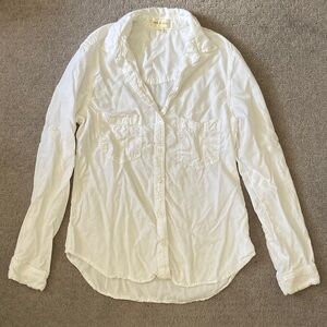 Cloth & Stone white tencel button down shirt, Medium.
